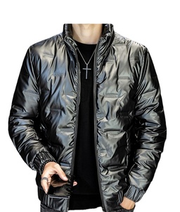 2025 mode Style couleur unie hommes doudoune en gros extérieur épais chaud veste d'hiver pour hommes - Product Image 4