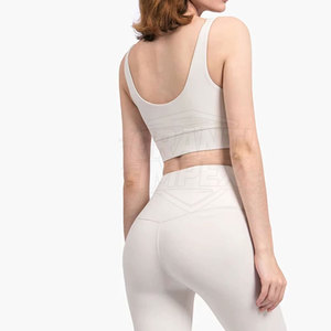 Conjunto Deportivo de Yoga para Mujer, Alta Calidad, Spandex/Nylon, Cintura Elástica Delantera, Secado Rápido, 2 Piezas, Ropa de Fitness - Product Image 5