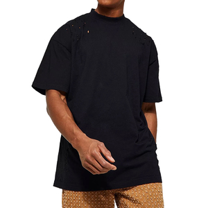T-shirts Homme Haut de Gamme en Coton Lourd Délavé, Style Vintage, Respirant, Séchage Rapide, Logo Personnalisé sur le Devant - Product Image 1