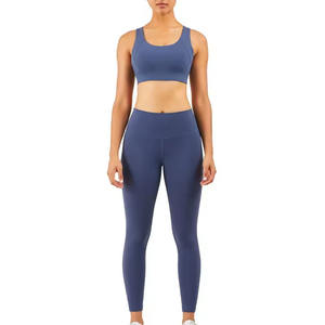 Ensemble de yoga 2 pièces pour femme de haute qualité OEM : Leggings de fitness et soutien-gorge de sport sans bretelles, idéal pour l'entraînement - Product Image 1