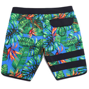 Shorts de surf personnalisés en Spandex/Polyester, écologiques, de haute qualité, coupe ample, respirants, séchage rapide, tissu uni sur le devant, vente en gros - Product Image 3