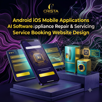 Applications mobiles Android iOS, logiciel IA pour la réparation et l'entretien d'appareils électroménagers, réservation de services, conception de site Web, WordPress, Shopify, IA