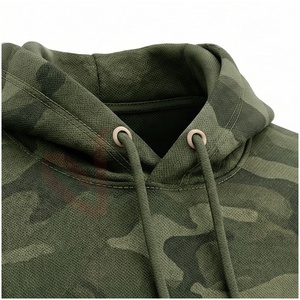 Ensemble sweat à capuche et pantalon camouflage pour homme, manches longues, cordon de serrage, coupe décontractée, respirant, 100 % polyester, idéal pour l'automne - Product Image 4