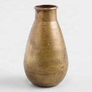 Vase à fleurs en métal martelé, design moderne, élégant, fait main, taille et forme personnalisées, pour la décoration de la maison, du bureau ou de la table. - Product Image 4