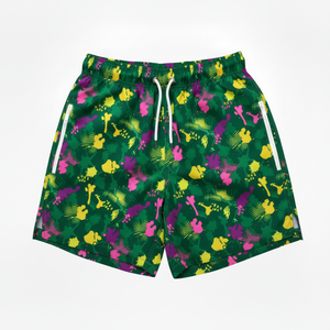 กางเกงขาสั้นชายหาดผ้าแคนวาสโพลีเอสเตอร์ 100% ระบายอากาศ แห้งเร็ว เป็นมิตรกับสิ่งแวดล้อม แฟชั่นฤดูร้อนใหม่ ขายส่ง MOQ ต่ำ รับสกรีนแบบ Sublimation เต็มตัว - Product Image 1