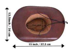 Sombrero de Vaquero de Cuero de Grano Completo 2026, Sombrero para Montar a Caballo, Accesorios de Equitación al Aire Libre, Sombrero Estilo Western de Cuero de Grano Completo - Product Image 2