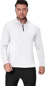 Camisetas deportivas de manga larga para hombre, sudadera con media cremallera, tops transpirables para fitness, jogging, entrenamiento y running, camisetas de compresión. - Product Image 2