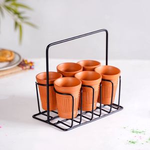 Porte-tasses élégant en fer, ajoute un intérêt esthétique et un rangement pratique aux coins café dans les maisons, les cafés et les bureaux. - Product Image 4