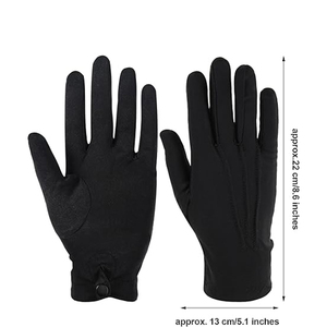 Gants d'inspection en microfibre blancs et noirs, sans poussière, pour le nettoyage et le polissage de bijoux, en gros, à bas prix, disponibles en stock - Product Image 2
