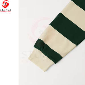 เสื้อยืดแขนยาวผู้ชายคุณภาพสูง ผ้าฝ้าย 100% คอปก ลายทาง สวมใส่สบาย ระบายอากาศได้ดี เป็นมิตรกับสิ่งแวดล้อม เหมาะสำหรับฤดูร้อน รับสั่งทำ - Product Image 4