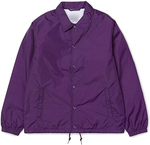 Men's Red Polyester Eco-friendly <b>Quilted</b> Hip Hop Coach Jacket Covered Button Closure Turn-down Collar Autumn Casual Wear - Product Image 4