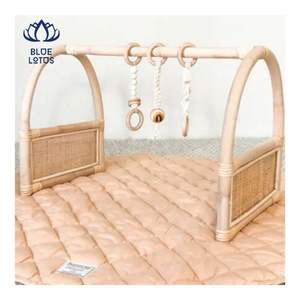 FAVORITO DE LOS CLIENTES 2026: Gimnasio de Ratán para Bebés, Marco de Actividades Suave y Elaborado que Ayuda a la Coordinación Mano-Ojo del Bebé y a la Decoración - Product Image 4