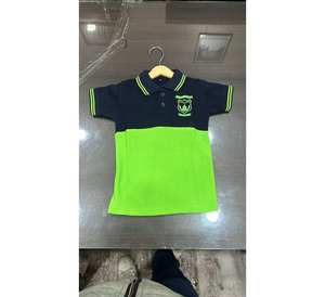 T-shirt de sport vert personnalisé avec logo, pour garçons et uniforme scolaire unisexe pour les écoles primaires, collèges et lycées. - Product Image 1