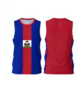 Custom Haiti Soccer Tank Top Men Sleeveless Jersey Breathable Sports Vest 2026 Football Fanwear OEM Bulk Wholesale - Product Image 4