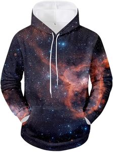 Sudadera con Capucha Estilo Galáctico, Estampado Espacial Cósmico, Sudadera Holgada con Diseño de Cielo Estrellado, Sudadera Unisex de Moda Urbana - Product Image 2