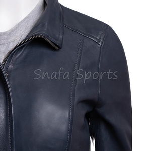 High Quality Custom Made Design Fashion Women <b>Leather</b> <b>Jacket</b> Cheap Price <b>Long</b> Sleeve <b>Leather</b> <b>Jacket</b> For Women - Product Image 4