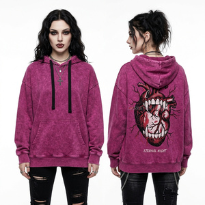 Sudadera con Capucha Personalizada con Estampado Tie Dye Morado, Estilo Urbano para Mujer, Cyber Goth, Violeta Eléctrico, Diseño Gráfico de Anime, Corte Holgado - Product Image 3