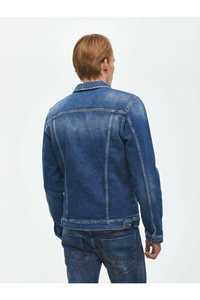 Veste en jean délavé noir pour homme Outfitize, veste en jean gris robuste, tissu en coton durable, manteau en jean décontracté - Product Image 5