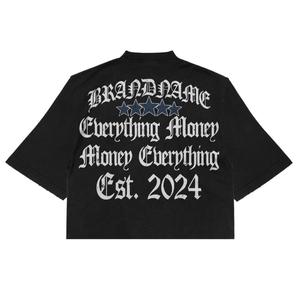 Chemises Homme Oversize Tendance à Imprimé Dessin Animé DTG, Col Rond, Épaules Tombantes, Streetwear, Coton Lourd 100%, Vente en Gros Fabricant - Product Image 4