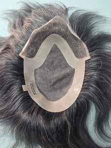 Peluca de Cabello Remy Chino Mono Front Lace Taz de Calidad Premium con Trama Única y Estilos de Ondas Profundas Naturales - Product Image 2