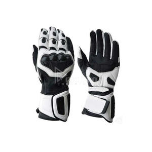 Gants de moto en cuir de qualité supérieure pour hommes, protection en fibre de carbone, doigts entièrement ventilés, pour motards, fabriqués en usine - Product Image 2