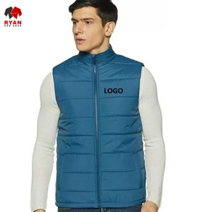 เสื้อกั๊กพัฟเฟอร์ผู้ชายคุณภาพพรีเมียม เนื้อผ้านุ่มสบาย ระบายอากาศได้ดี พร้อมโลโก้แบบกำหนดเอง ลายเรียบ - Product Image 2