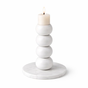 Modern multi candle ball holder set <b>black</b> metal designer candle stand luxury tabletop centerpiece decorative home decor premium - Product Image 3