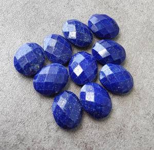 Pierre précieuse naturelle en lapis-lazuli, forme ovale, taille briolette, calibrée, pour bijoux - Product Image 2