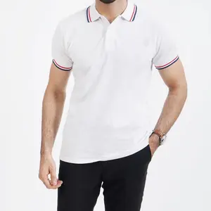 Polo de golf personnalisable 100% polyester pour hommes T-shirts décontractés à manches courtes et longues avec logo à très bas prix