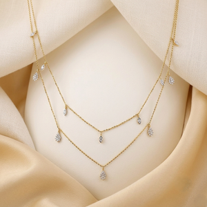 Chaîne élégante en or jaune 18 carats avec diamants de laboratoire certifiés IGI, taille brillant, bijoux fins élégants et tendance - Product Image 5