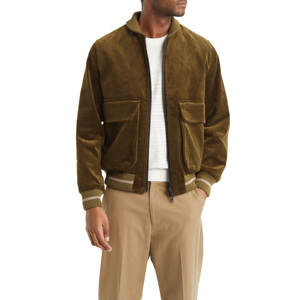 <b>Men's</b> Winter Coat with Oem Factory Casual Solid Color Suede <b>Jacket</b> 100% Cotton <b>Corduroy</b> with Standing Collar Work Cargo Pocket - Product Image 3