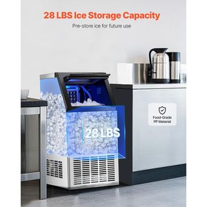 Macchina per il Ghiaccio Commerciale da 45 kg/24H, 36 Cubetti di Ghiaccio in 15 Minuti, Grande Capacità di Stoccaggio da 13 kg per la Lavorazione Alimentare - Product Image 3