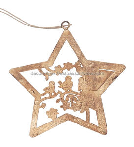 Adornos artesanales de Navidad de metal de linternas de hierro y adornos decorativos de linterna de festival de oro y plata - Product Image 4