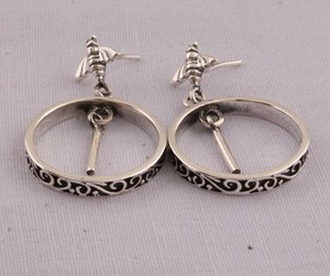 Wholesale 925 Sterling Silver Honey <b>Bee</b> Dangle Earrings Handmade Animal Motif Drop Earrings High Quality Real Silver <b>Bee</b> Jewelry - Product Image 1