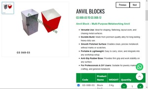 Anvil <b>Block</b> Metal Working Flat Bench <b>Block</b> For Jewelry Making Stamping <b>Shaping</b> Chasing Tool | Item No GS-06B-01 - Product Image 3