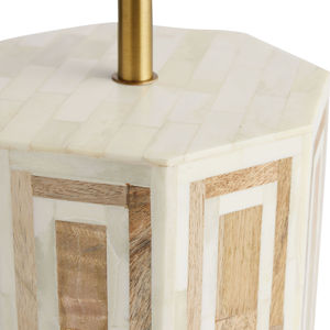 Lampe de table géométrique moderne en os incrusté, faite à la main, de luxe, avec forme personnalisée pour la décoration de salon - Product Image 4