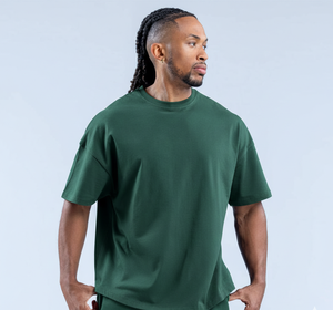 Camiseta Deportiva Extra Grande para Hombre con Logotipo Personalizado en la Parte Delantera, 100% Algodón, Color Negro Sólido, Casual, con Aberturas en los Brazos, Transpirable y de Secado Rápido - Product Image 4