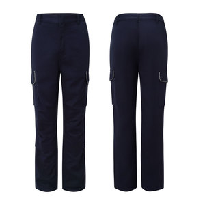 Pantalon de travail cargo bleu foncé en coton, uniforme pour la logistique, l'entrepôt et la sécurité - Product Image 1