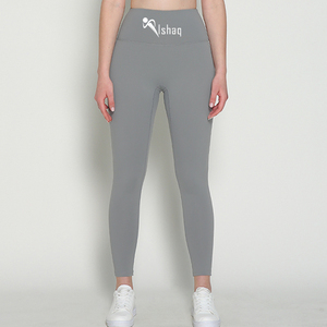Leggings Ishaq de Cintura Alta, Largos, de Color Sólido, Deportivos, Elásticos, Transpirables, de Punto, con Spandex y Nailon, Pantalones de Yoga para Mujer con Bolsillo - Product Image 6