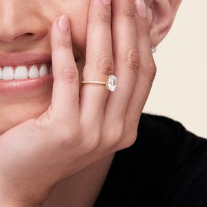 Elegant Gold Ring Sparkling Diamond Style Stone Romantic Engagement Bridal Wedding Jewelry <b>Present</b> - Product Image 4
