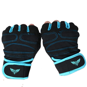 Half Finger Gym Gloves with Wrist Support for Weightlifting Fitness <b>Training</b> Cycling Workout Gloves - Product Image 1