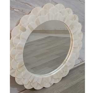 Deluxe Bone Inlay Art Deco Rectangular <b>Lightweight</b> 10mm Thick Wall <b>Mirror</b> Frame Floral Artwork Eco-Friendly Lighted Handmade No - Product Image 3