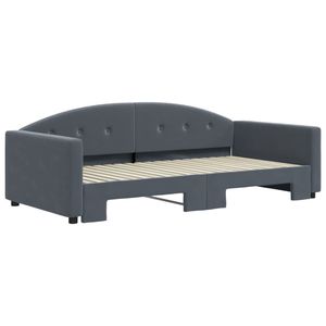 Cama nido gris oscuro de 39.4"x74.8" tapizada con cama nido extraíble sin colchón - Product Image 3