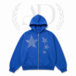 Sweat à capuche personnalisé avec strass pour hommes et femmes |   Sweat à capuche orné de cristaux |   Sweat-shirt à capuche surdimensionné |   Sweat-shirt orné de diamants - Product Image 4