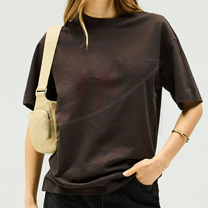 Camiseta de Algodón Premium para Mujer, Corte Holgado, Tejido Suave y Transpirable, Ropa Casual de Verano, Moda Diaria - Product Image 1