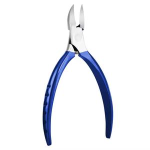 Coupe-ongles en acier inoxydable avec manche bleu, lame droite de 12,5 mm, pointe aiguisée, durable, pour usage manuel, style simple pour adulte - Product Image 1