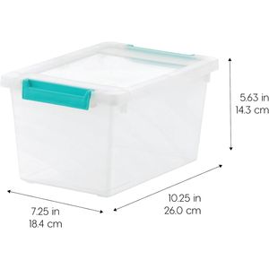 4 Qt. (cuartos de galón) Contenedores de Almacenamiento Hechos en EE. UU. con Tapas, Paquete de 6 Cajas con Clip, Organizadores Pequeños para Juguetes Sensoriales, Contenedores de Plástico - Product Image 2