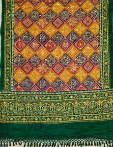 Dupatta de Algodón Sankar Gharchoda Premium con Trabajo Aari, Tiki Tankeli, Accesorio Tradicional para Bodas y Eventos Étnicos - Product Image 4