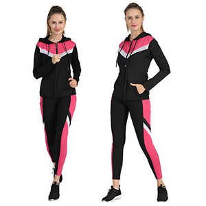 Tenue de sport unisexe pour entraînement, yoga, gym, course à pied, une pièce ou deux pièces, entièrement zippée ou à demi-zip, à capuche, coupe-vent, couleur unie - Product Image 3