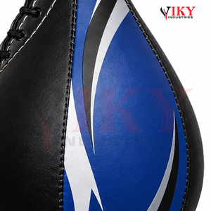 Ballon de frappe en forme de larme à imprimé graphique bleu et noir, sac de vitesse, sac de frappe réflexe pour MMA et boxe, équipement d'entraînement de gym, fournisseur - Product Image 6